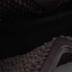 Pre Owned حقيبة كتف بوتيغا فينيتا بوينت نسيج مخرم غليظ إنترشياتو بنية داكنة