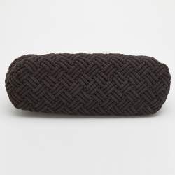 Pre Owned حقيبة كتف بوتيغا فينيتا بوينت نسيج مخرم غليظ إنترشياتو بنية داكنة