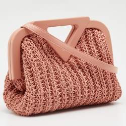 Pre Owned حقيبة كتف بوتيغا فينيتا بوينت جلد إنترشياتو خوخي 