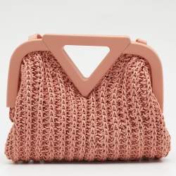 Pre Owned حقيبة كتف بوتيغا فينيتا بوينت جلد إنترشياتو خوخي 