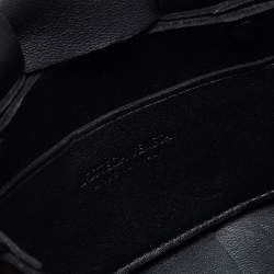 Pre Owned Bottega Veneta Black Intrecciato Leather Candy Cassette Shoulder Bag