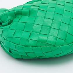 Bottega Veneta Green Intrecciato Leather Mini BV Jodie Bag