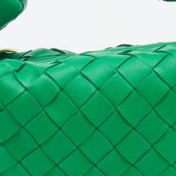 Bottega Veneta Green Intrecciato Leather Mini BV Jodie Bag