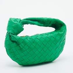 Bottega Veneta Green Intrecciato Leather Mini BV Jodie Bag