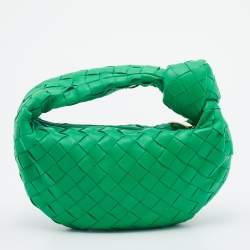 Bottega Veneta Green Intrecciato Leather Mini BV Jodie Bag