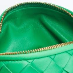 Bottega Veneta Green Intrecciato Leather Mini BV Jodie Bag