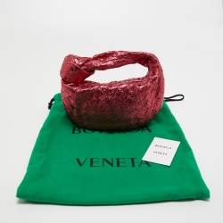 Pre Owned Bottega Veneta Pink Intrecciato Leather Mini Jodie Bag