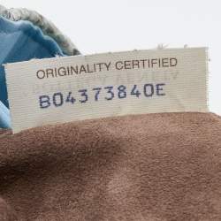 مملوكة مسبقًا Bottega Veneta Grey/Blue Snakeskin Olimpia Shoulder Bag