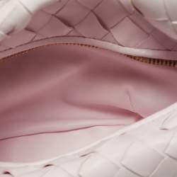 Pre Owned Bottega Veneta Blush Pink Intrecciato Leather Mini Jodie Hobo