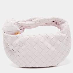 Pre Owned Bottega Veneta Blush Pink Intrecciato Leather Mini Jodie Hobo