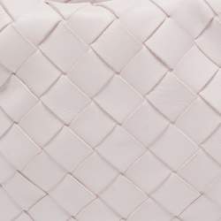 Pre Owned Bottega Veneta Blush Pink Intrecciato Leather Mini Jodie Hobo