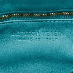Pre Owned Bottega Veneta Blue Leather Chain Cassette Top Handle Bag