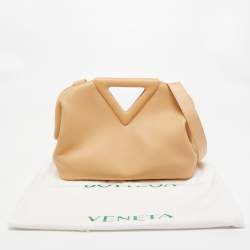 Pre Owned Bottega Veneta Beige Leather The Triangle Shoulder Bag
