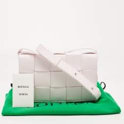 Pre Owned Bottega Veneta Light Pink Intrecciato Leather Cassette Shoulder Bag