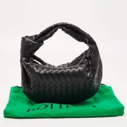 Pre Owned حقيبة هوبو بوتيغا فينيتا جودي بي في جلد أسود