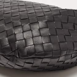 Pre Owned حقيبة هوبو بوتيغا فينيتا جودي بي في جلد أسود