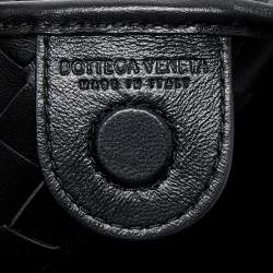 مملوكة مسب قًا Bottega Veneta Black Intrecciato Leather Small Sardine Hobo