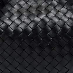 مملوكة مسبقًا Bottega Veneta Black Intrecciato Leather Small Sardine Hobo