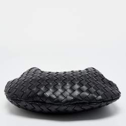 مملوكة مسبقًا Bottega Veneta Black Intrecciato Leather Small Sardine Hobo