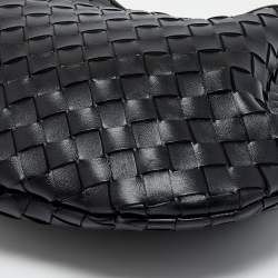 مملوكة مسبقًا Bottega Veneta Black Intrecciato Leather Small Sardine Hobo