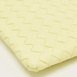 Pre Owned Bottega Veneta Neon Intrecciato Leather Zip Pouch