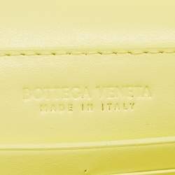 Pre Owned Bottega Veneta Neon Intrecciato Leather Zip Pouch