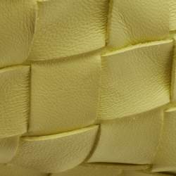 Pre Owned Bottega Veneta Neon Intrecciato Leather Zip Pouch