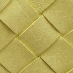 Pre Owned Bottega Veneta Neon Intrecciato Leather Zip Pouch