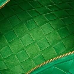 Pre Owned حقيبة كروس بوتيغا فينيتا ميني لوب كاميرا جلد إنترشياتو عنابي