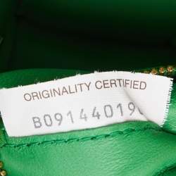 Pre Owned Bottega Veneta Green Padded Leather Chain Cassette Shoulder Bag