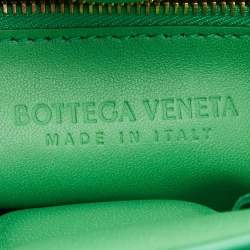 Pre Owned Bottega Veneta Green Padded Leather Chain Cassette Shoulder Bag