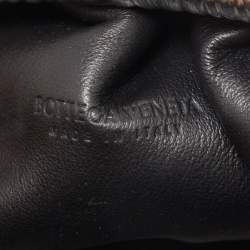 Pre Owned Bottega Veneta Silver Embossed Leather Mini The Pouch