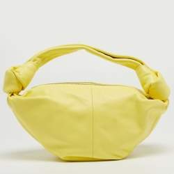 Pre Owned Bottega Veneta Yellow Leather Double Knot Bag
