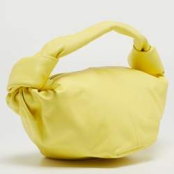 Pre Owned Bottega Veneta Yellow Leather Double Knot Bag