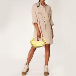 Pre Owned Bottega Veneta Yellow Leather Double Knot Bag