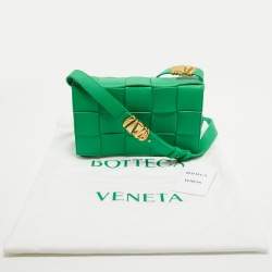 مملوكة مسبقًا Bottega Veneta Green Intrecciato Leather Cassette Shoulder Bag