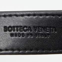 Pre Owned Bottega Veneta Black Intrecciato Leather Mini Cassette Belt Bag