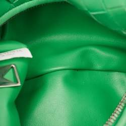 Pre Owned Bottega Veneta Green Intrecciato Leather Mini Jodie Hobo