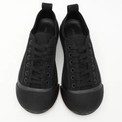 Pre Owned Bottega Veneta Black Canvas Vulcanized Sneakers Size 39