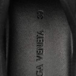 Pre Owned Bottega Veneta Black Canvas Vulcanized Sneakers Size 39
