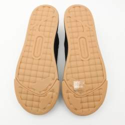 Pre Owned Bottega Veneta Black Canvas Vulcanized Sneakers Size 39
