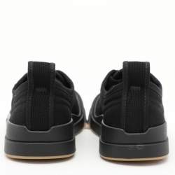 Pre Owned Bottega Veneta Black Canvas Vulcanized Sneakers Size 39