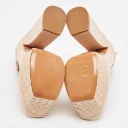مملوكة مسبقًا Bottega Veneta Beige Leather Mary Jane Pumps Size 38