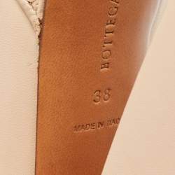 مملوكة مسبقًا Bottega Veneta Beige Leather Mary Jane Pumps Size 38