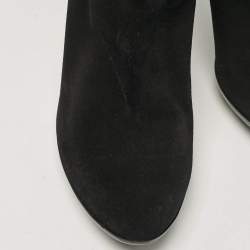 Pre Owned Bottega Veneta Black Suede Knee Length Boots Size 40