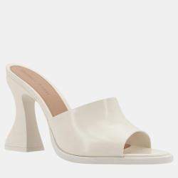 Bottega Veneta White Leather Cha-Cha Sandals  EU 41