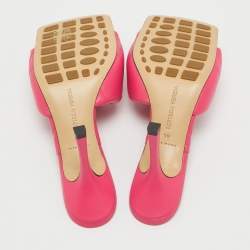 Bottega Veneta Pink Quilted Leather Lido Slide Sandals Size 39