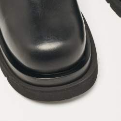 Bottega Veneta Black Leather Lug Chelsea Ankle Boots Size 41