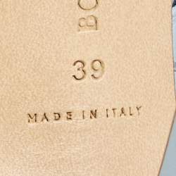 مملوكة مسبقًا Bottega Veneta Blue Leather Lido Slide Sandals Size 39