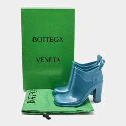 Bottega Veneta Blue Rubber Ankle Boots Size 37
